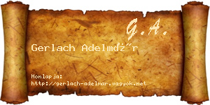 Gerlach Adelmár névjegykártya